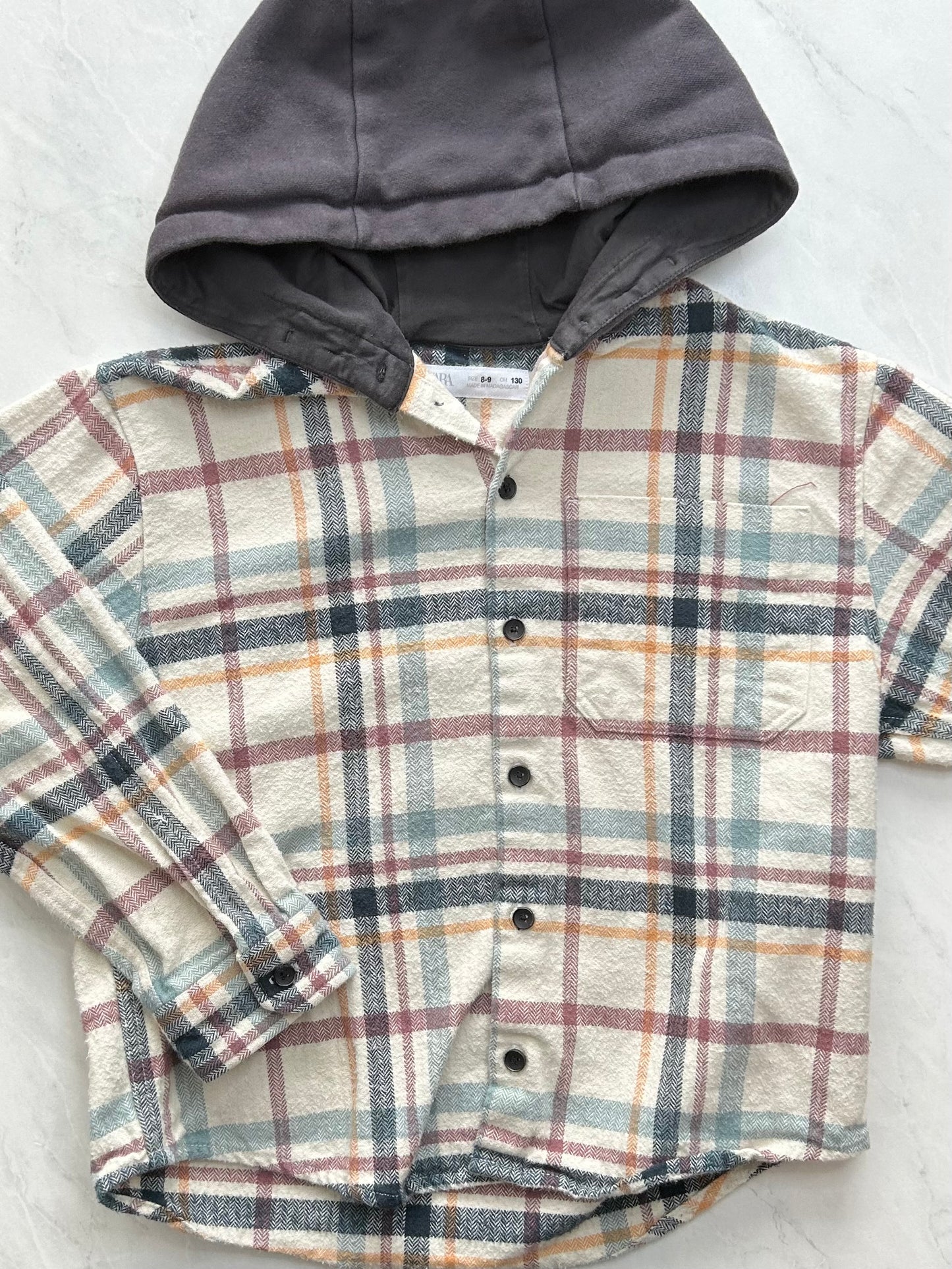 Chemise à capuchon - Zara - 8-9 ans