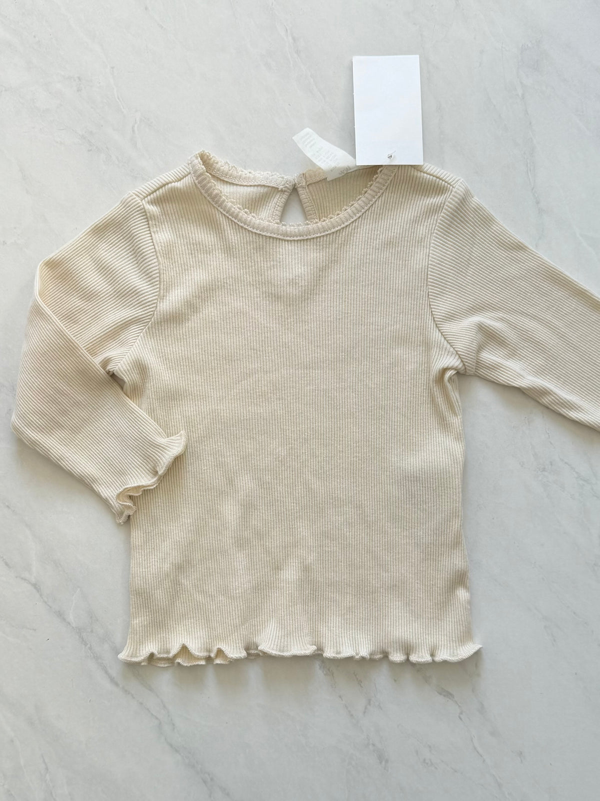 NEUF Chandail à manches longues côtelé - H&M - 9-12 mois