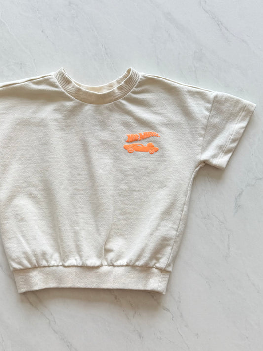 T-shirt en coton ouaté - Point zéro X Hot Wheels - 4 ans