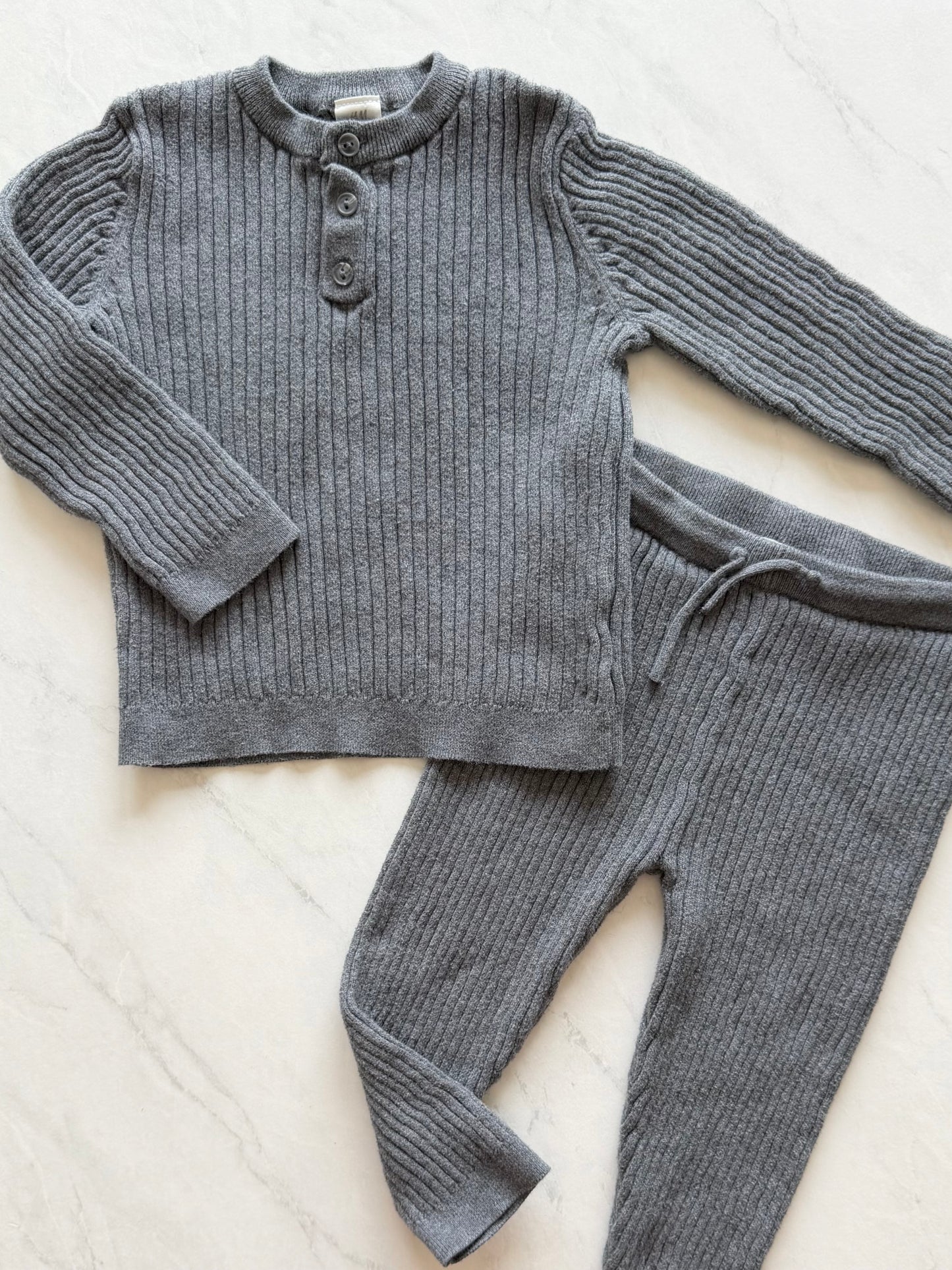 Ensemble 2 pièces en mailles - H&M - 12-18 mois