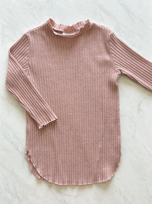 Tunique manches longues - Zara - 3-4 ans (légèrement mousseux)