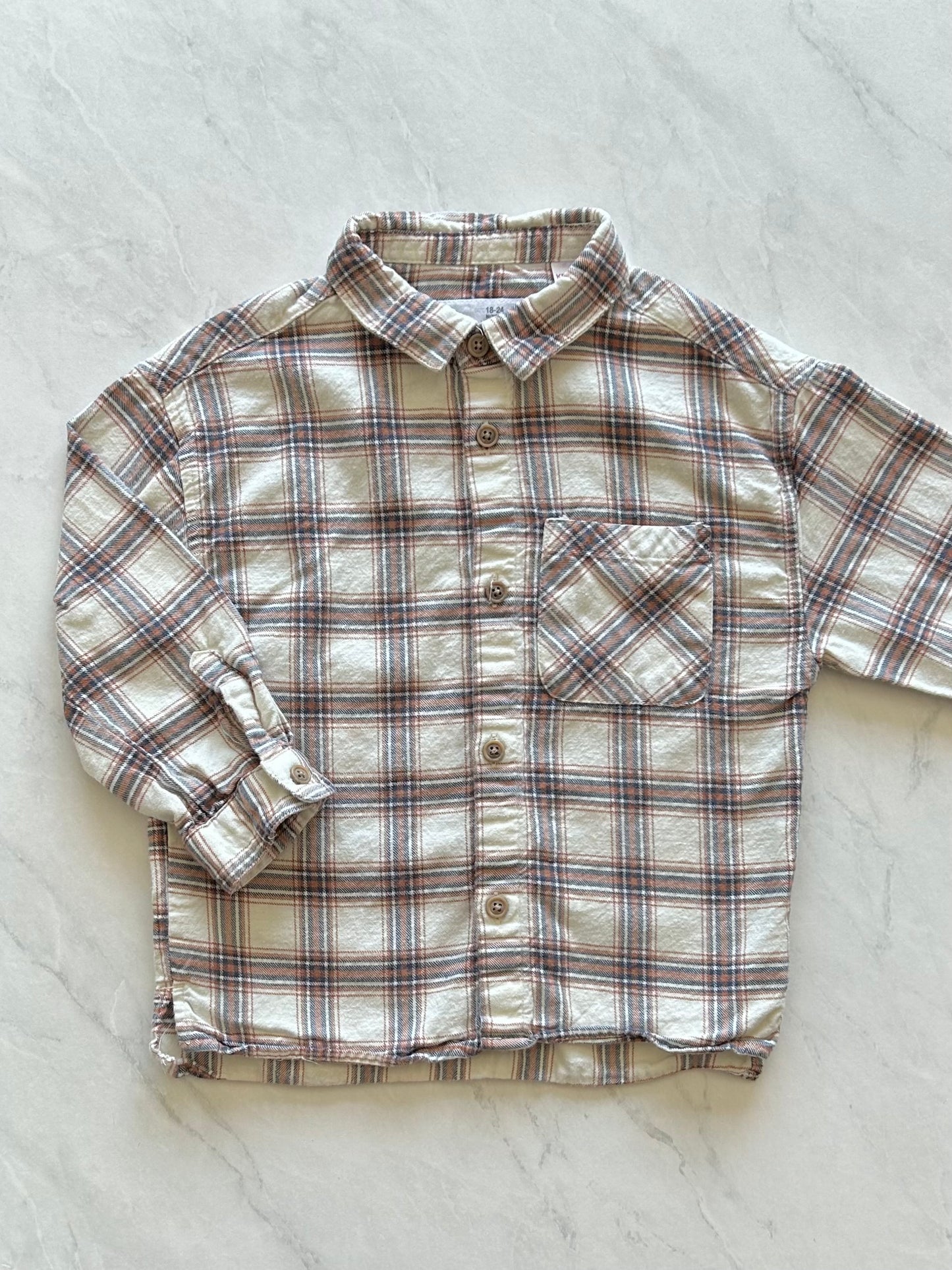 Chemise manches longues - Zara - 18-24 mois