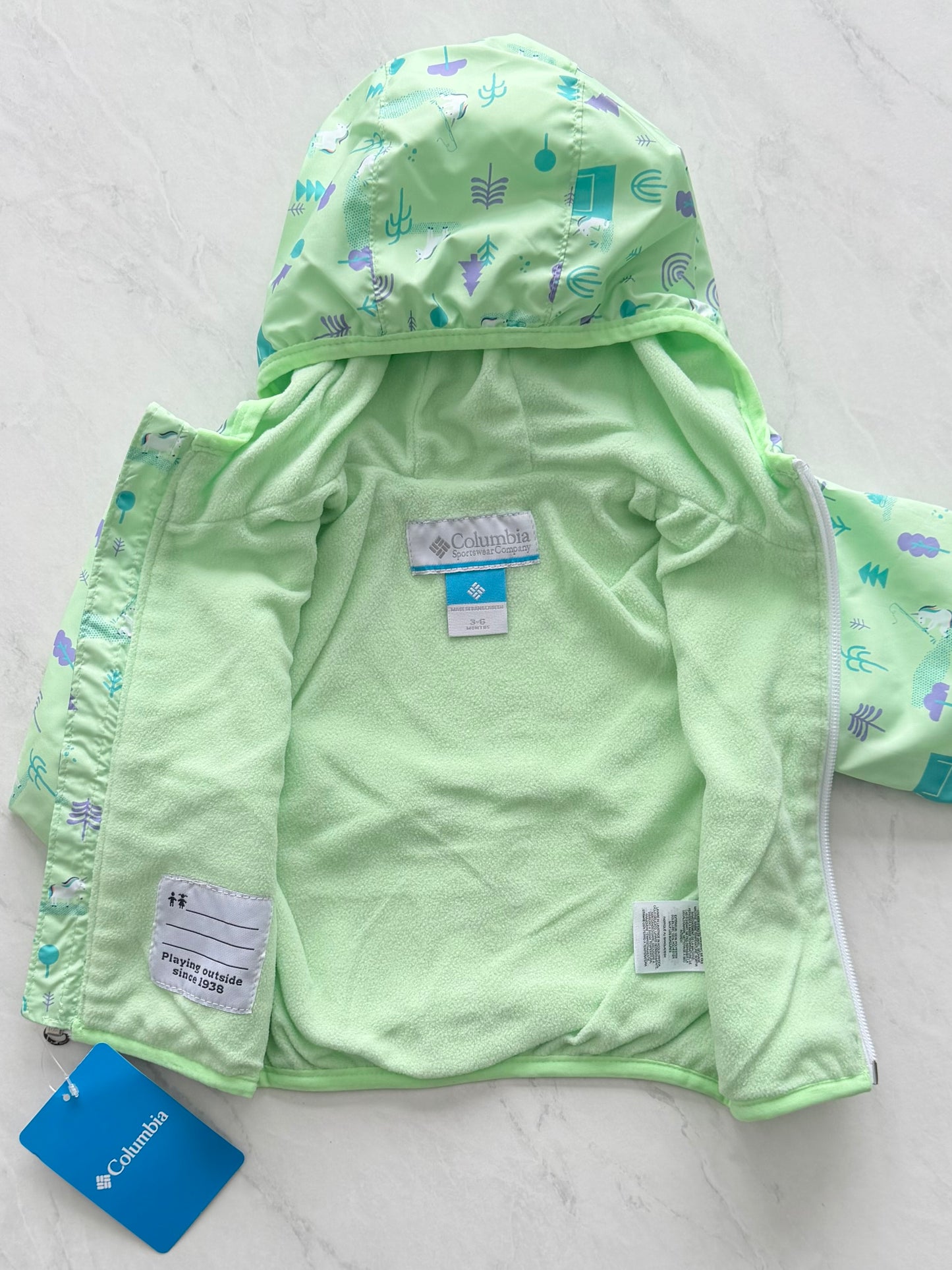 NEUF Manteau mi saison doublé en polar - Columbia - 3-6 mois