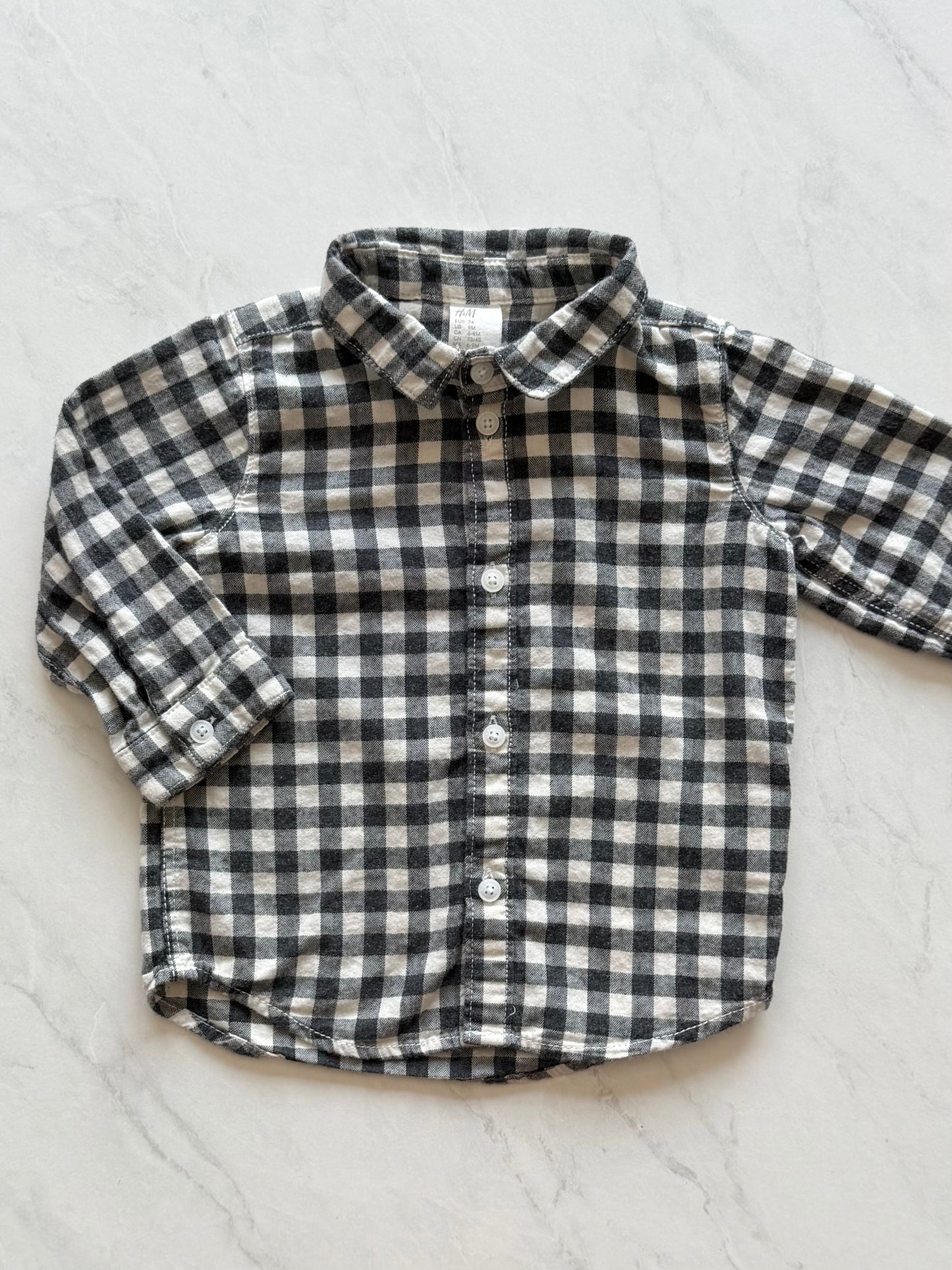 Chemise manches longues - H&M - 6-9 mois