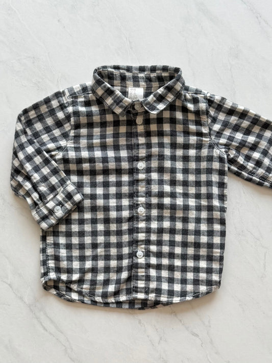 Chemise manches longues - H&M - 6-9 mois