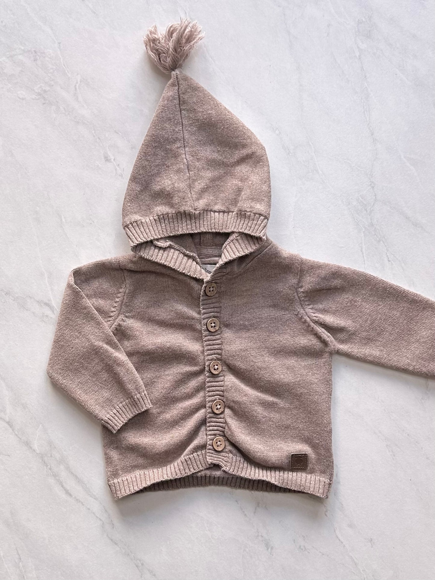 Veste en petites mailles - Trois moutons - NB