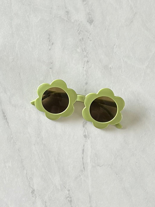 Lunette de soleil fleur pastel - Vert