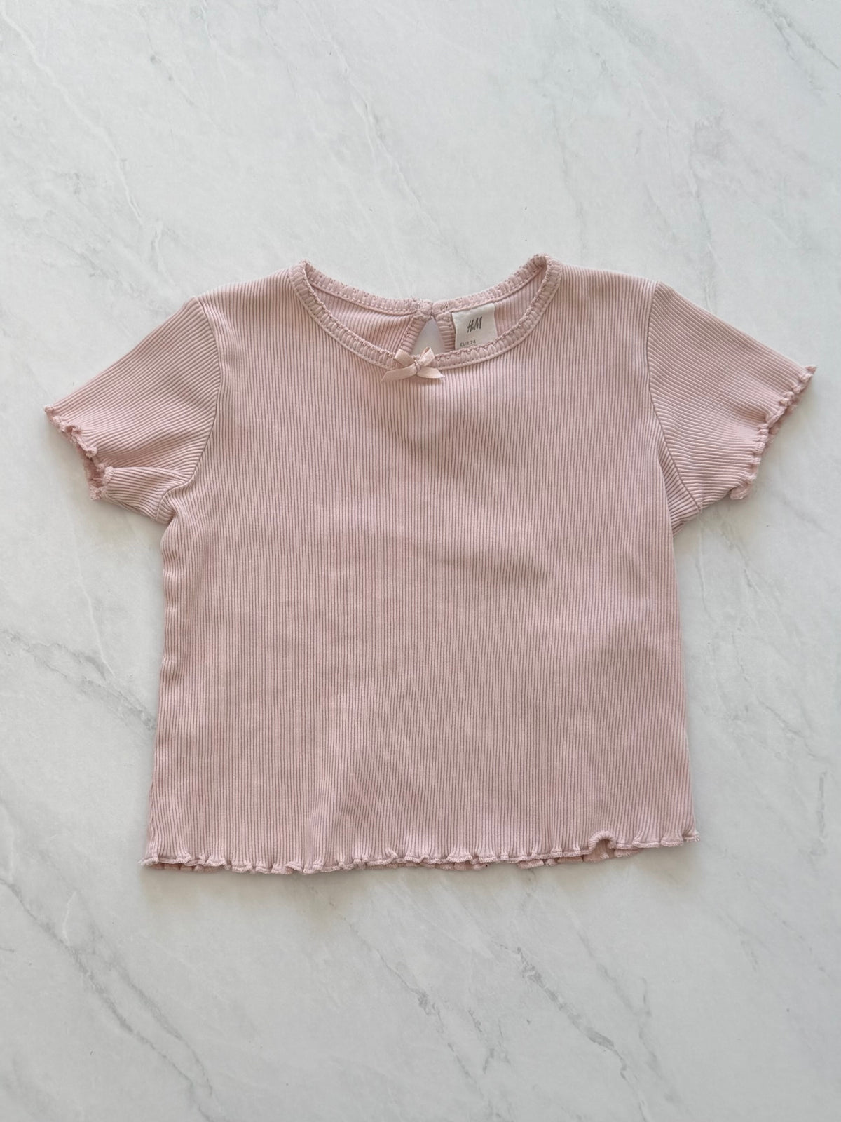 T-shirt côtelé - H&M - 6-9 mois