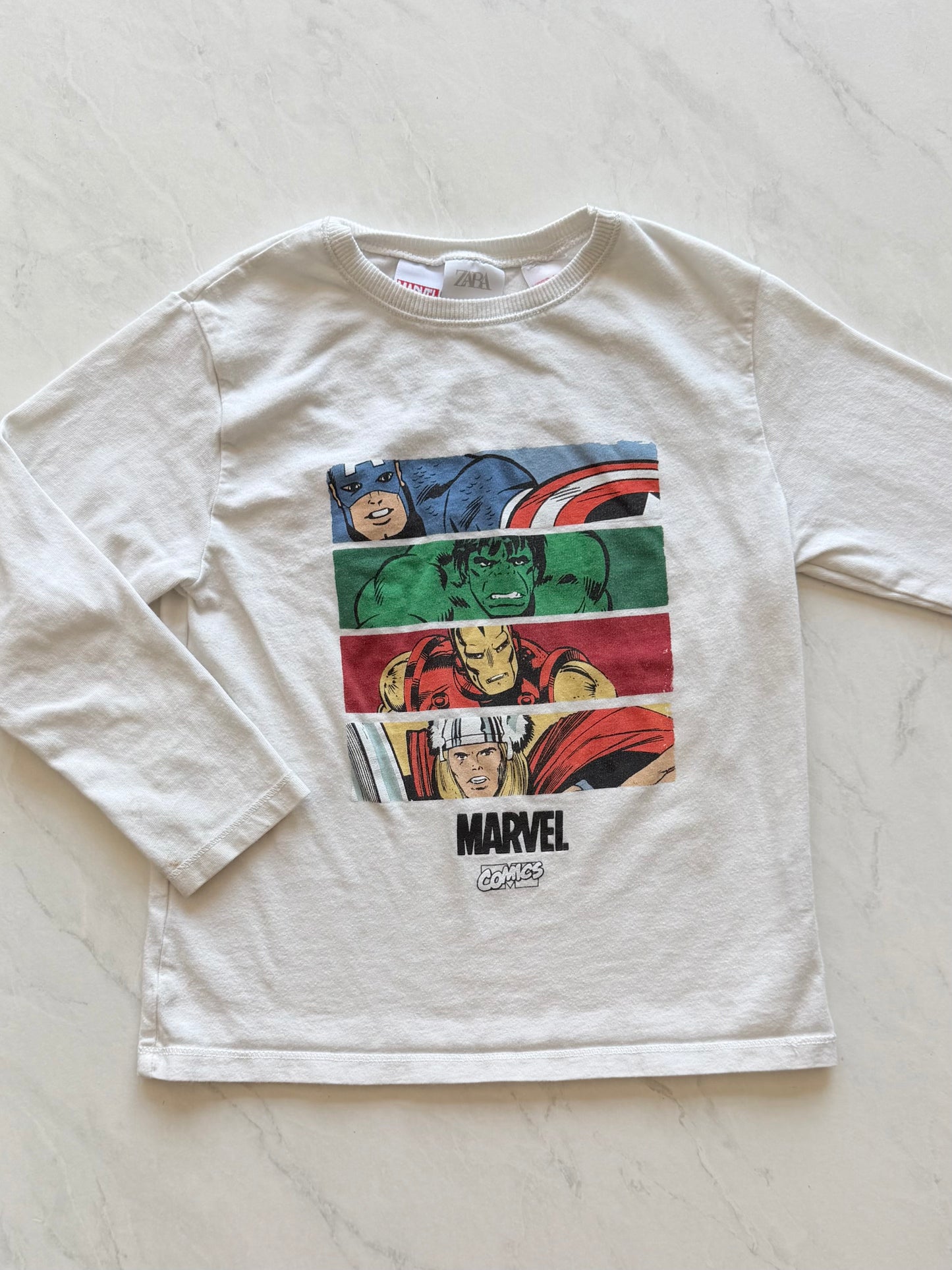 *Imparfait* Chandail manches longues - Zara X Marvel - 4-5 ans