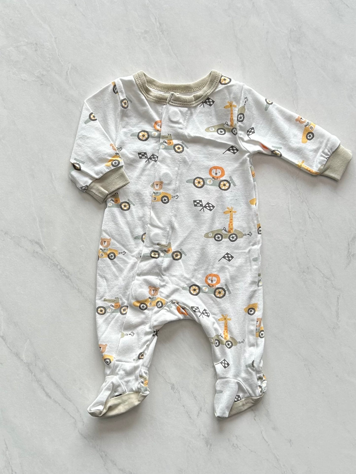 Pyjama à pattes fermeture à aimants - Collé collé - Prématuré