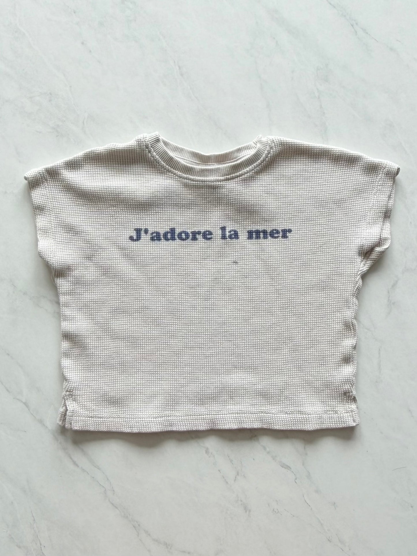 *Imparfait* T-shirt en tissus gaufré - Zara - 3 ans