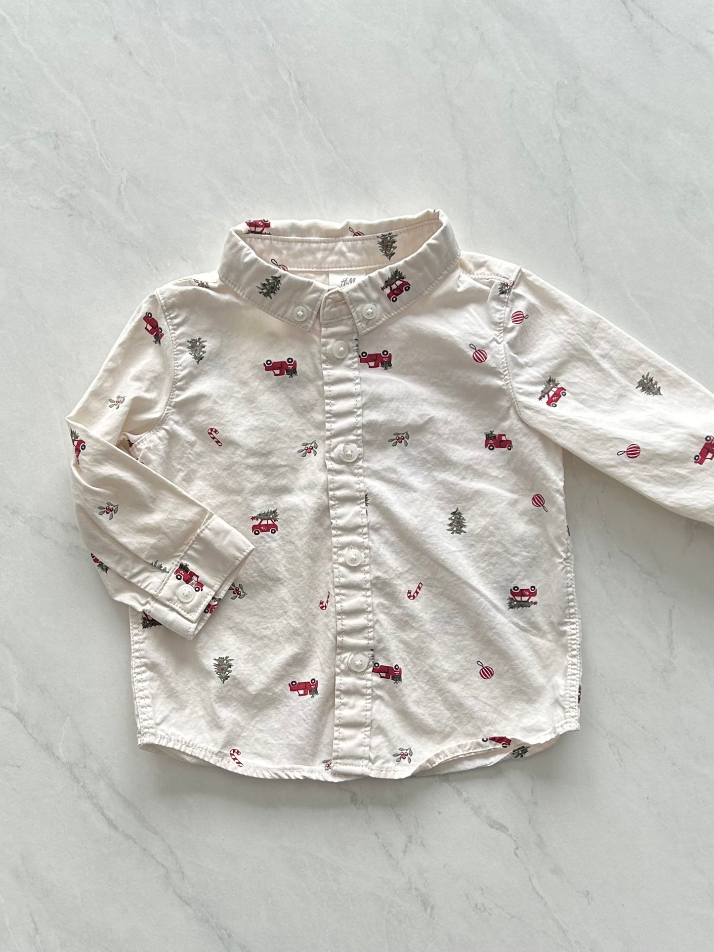 Chemise manches longues - H&M - 4-6 mois