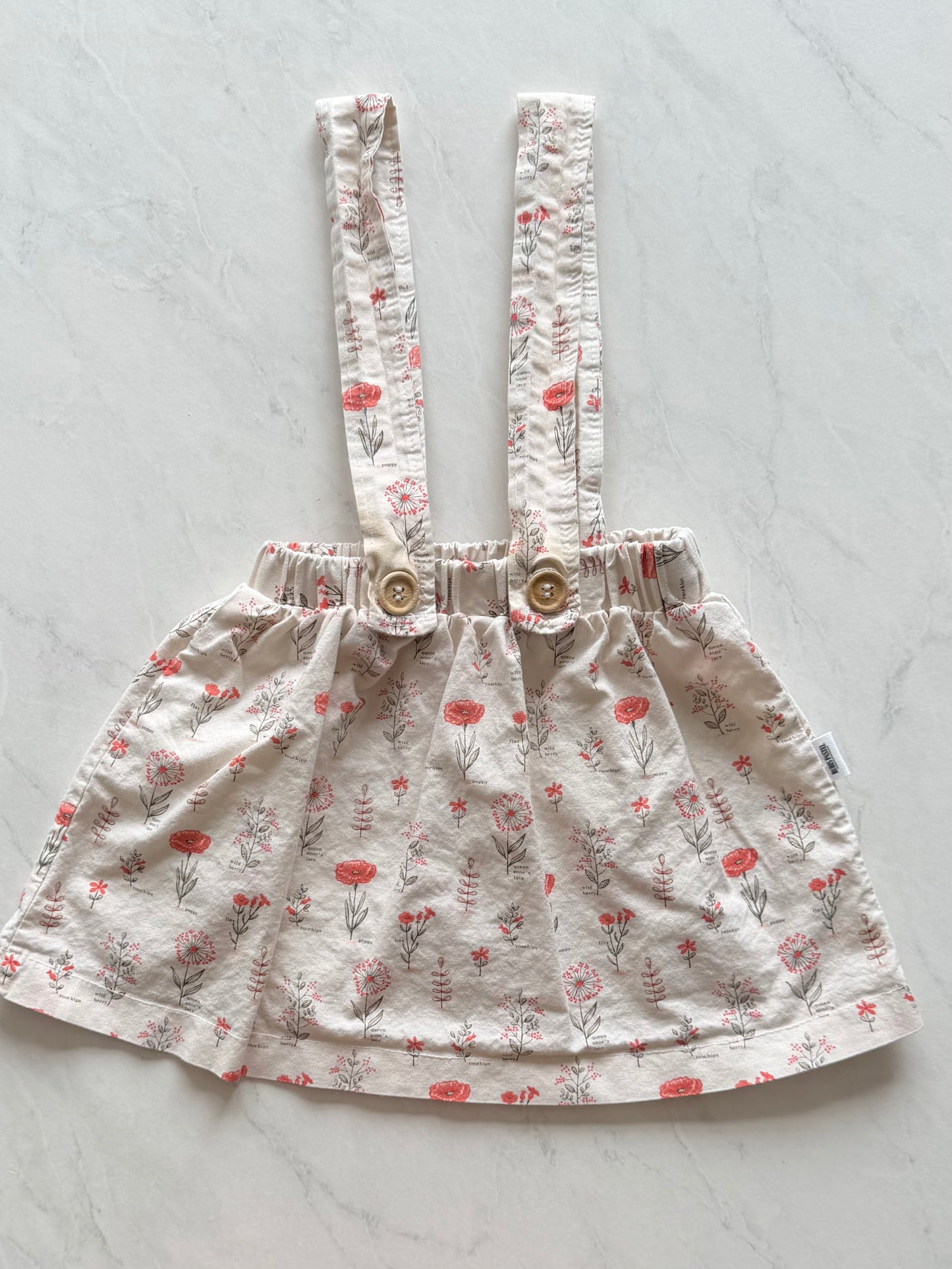 *Imparfait* Jupe à bretelles - Rubis Pastel - 12-24 mois