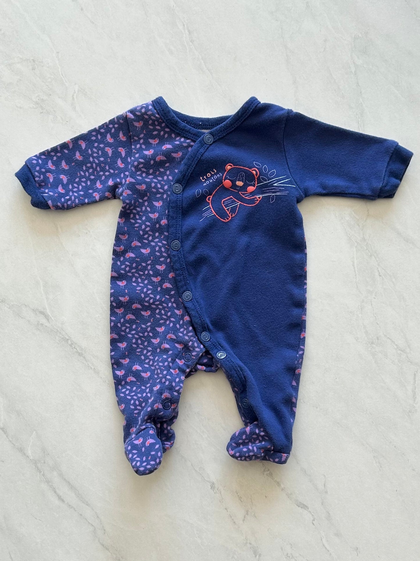 Pyjama à pattes - Trois moutons - Prématuré