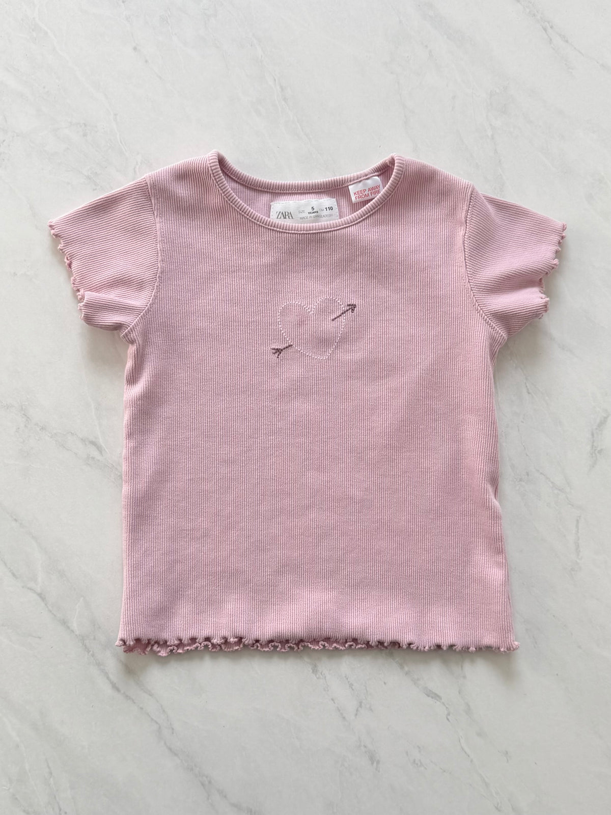 T-shirt côtelé - Zara - 5 ans