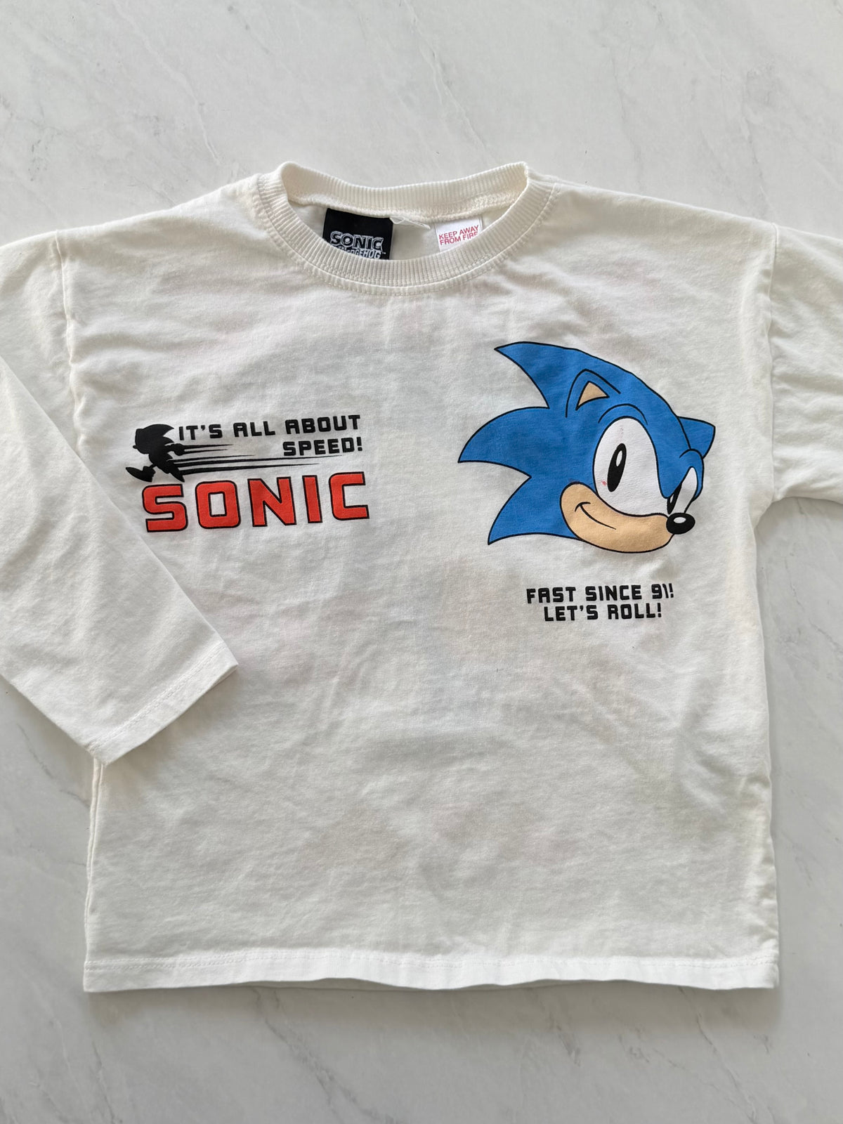 *Imparfait* Chandail manches longues - Zara X Sonic - 5 ans