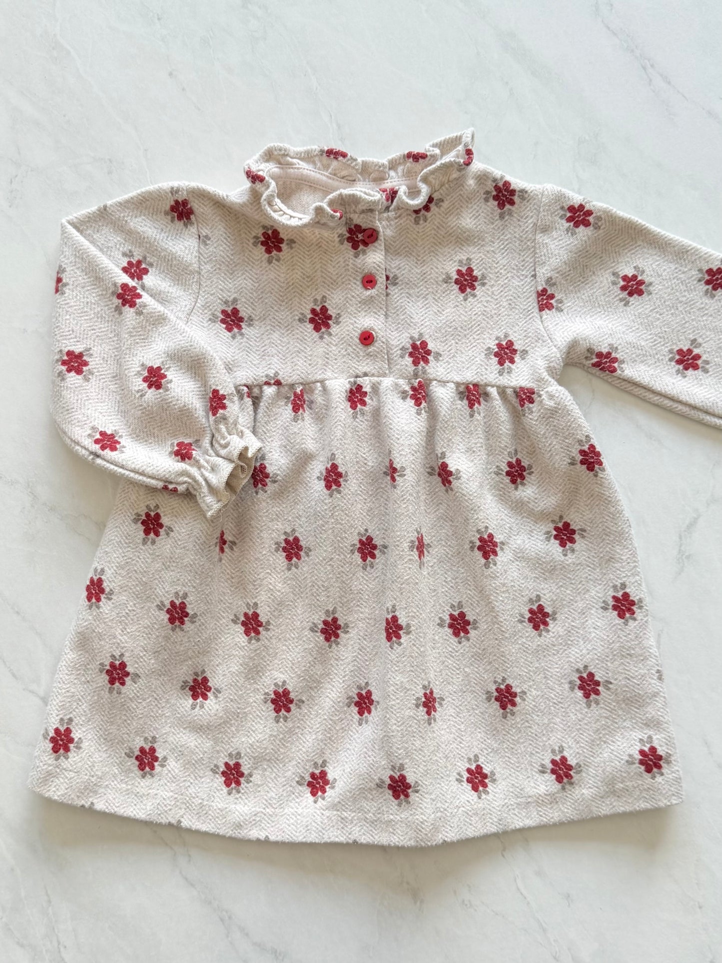 Robe manches longues - Zara - 12-18 mois