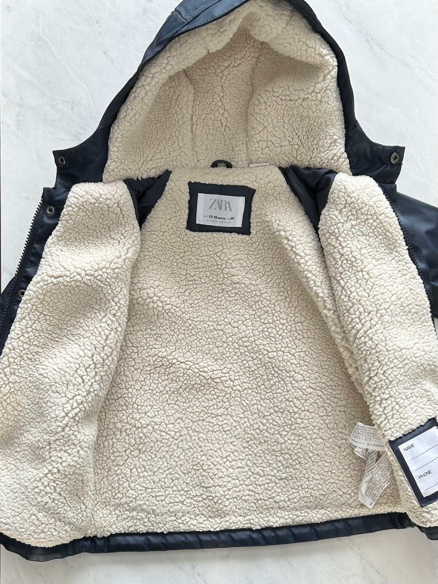 Manteau imperméable doublé - Zara - 12-18 mois