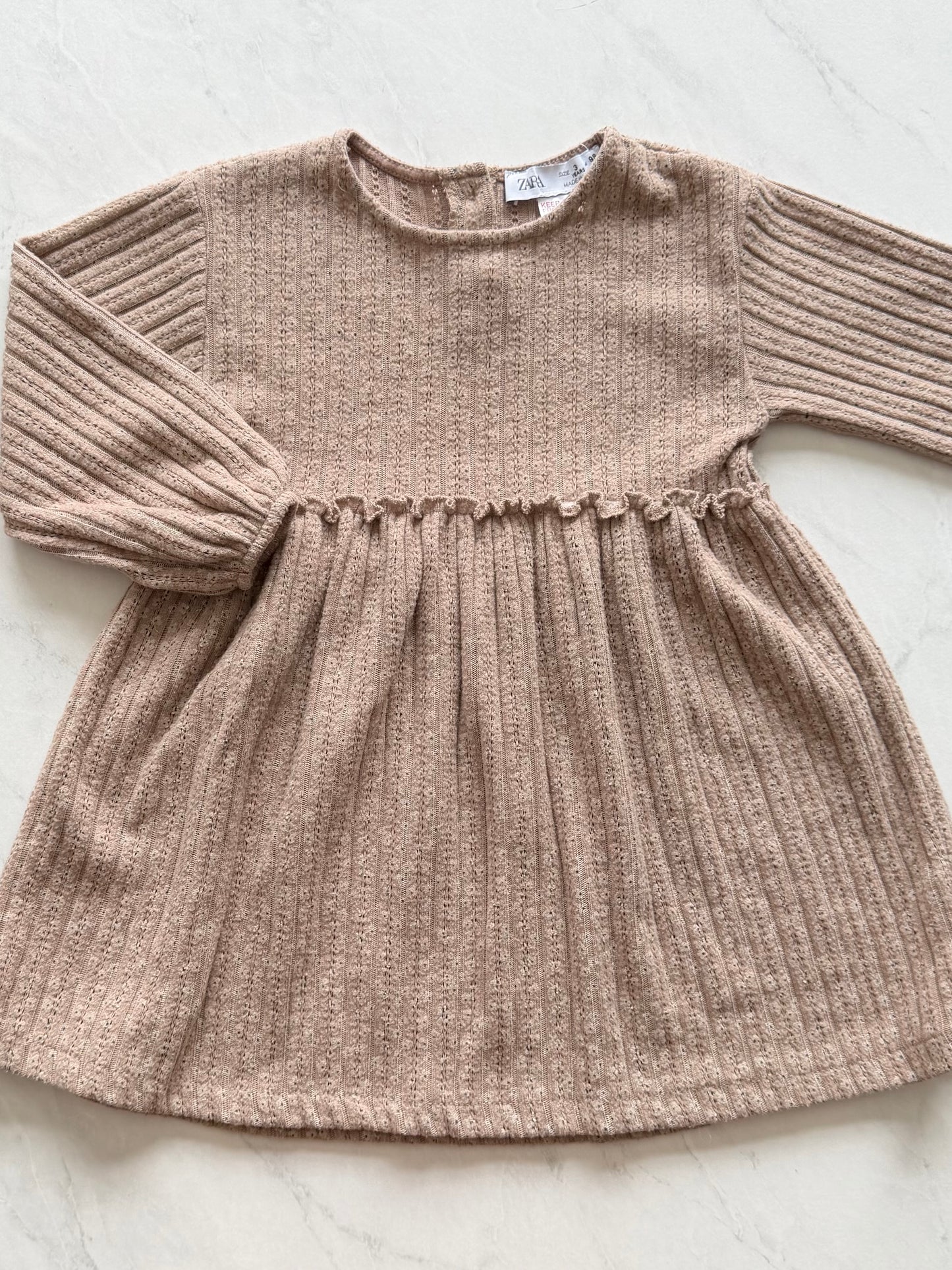 Robe manches longues - Zara - 3 ans