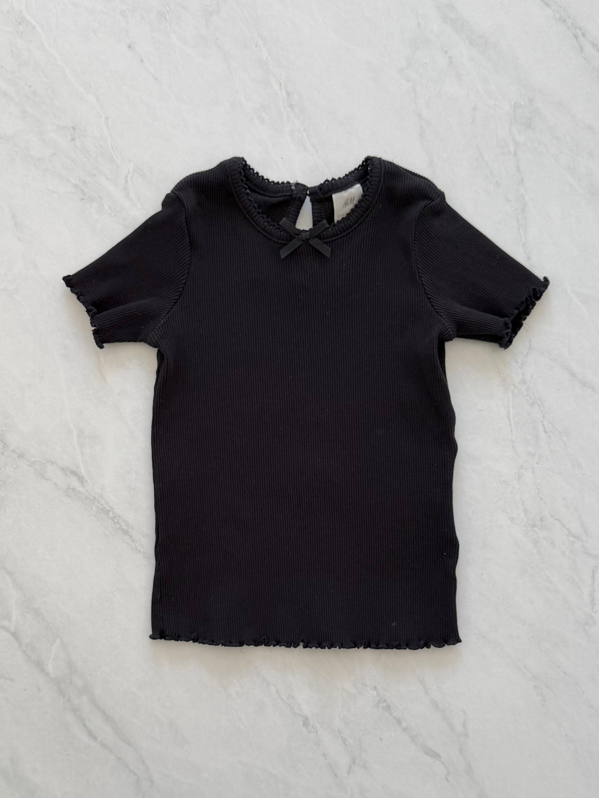 T-shirt côtelé - H&M - 9-12 mois