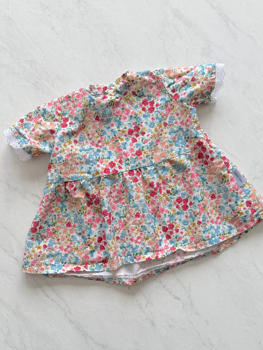 Robe en coton - Rubis Pastel - 6-12 mois