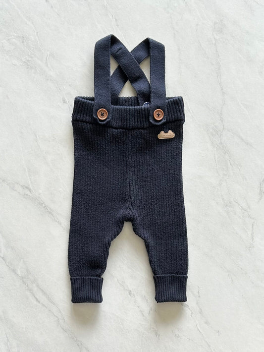 Pantalon à bretelles en mailles - Souris mini - 0-3 mois