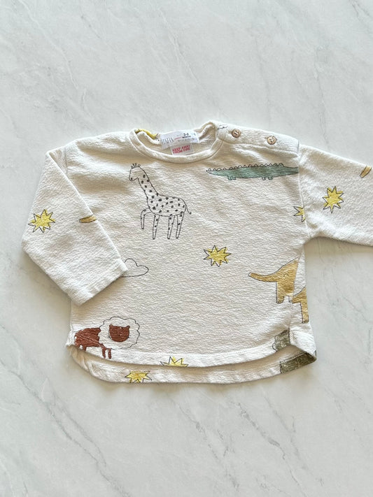 *Imparfait* Chandail manches longues - Zara - 3-6 mois