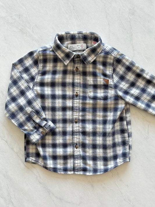 Chemise manches longues - Zara - 2-3 ans