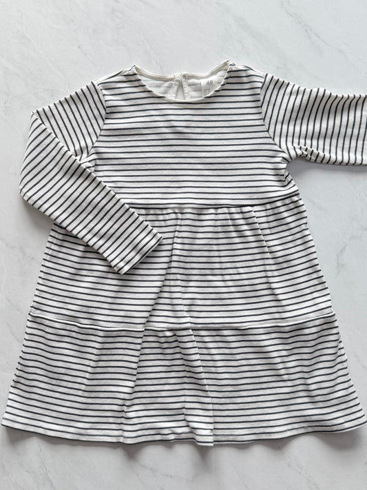 Robe manches longues côtelé - H&M - 2-3 ans