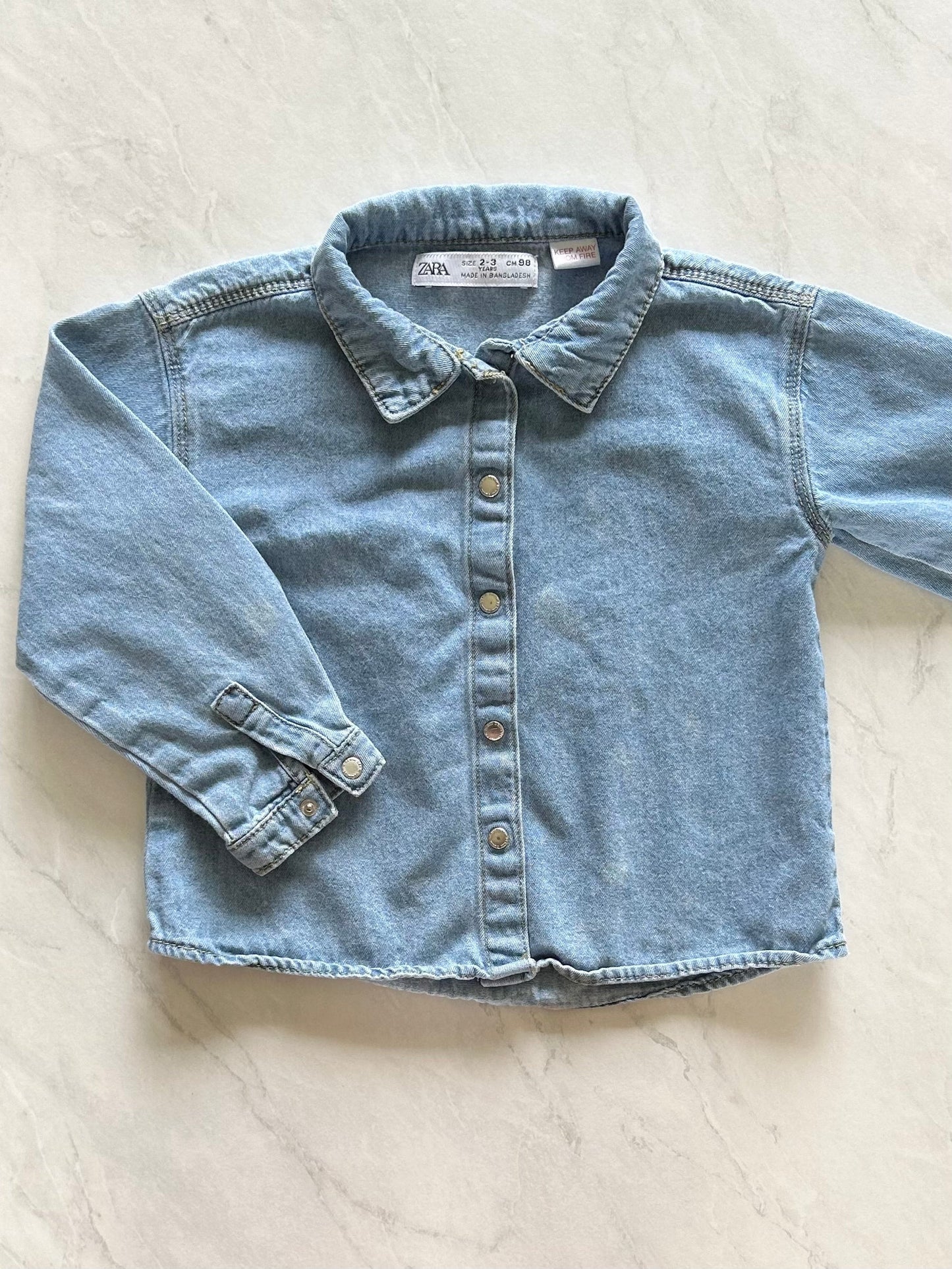 *Imperfect* Denim shirt - Zara - 2-3 years