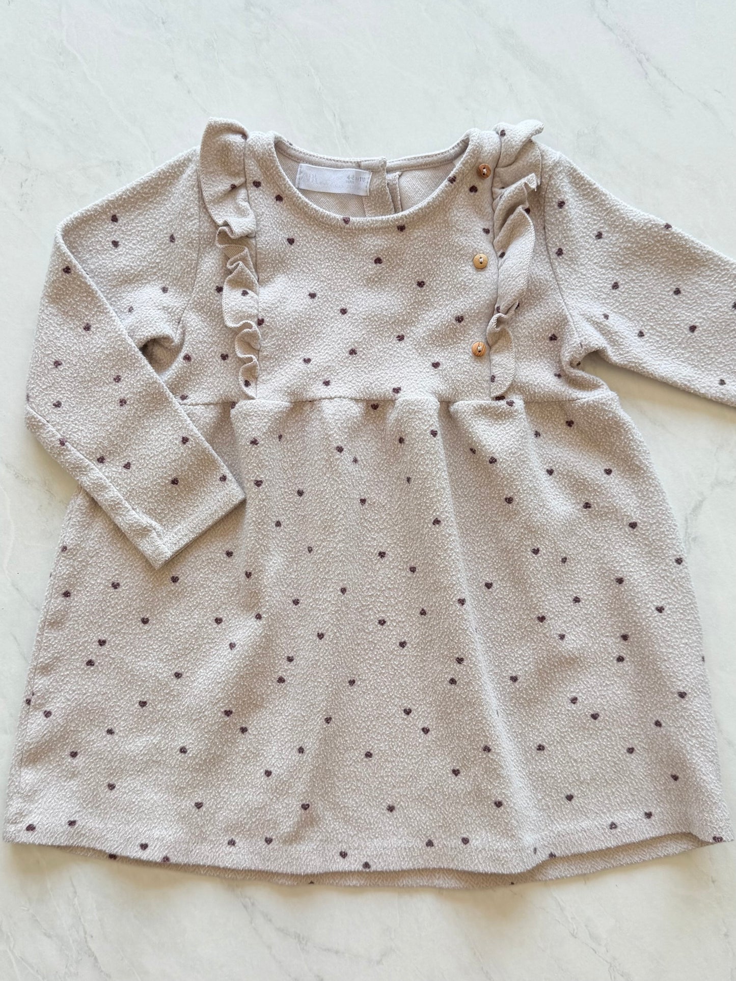 Robe manches longues - Zara - 4-5 ans (mousseux)
