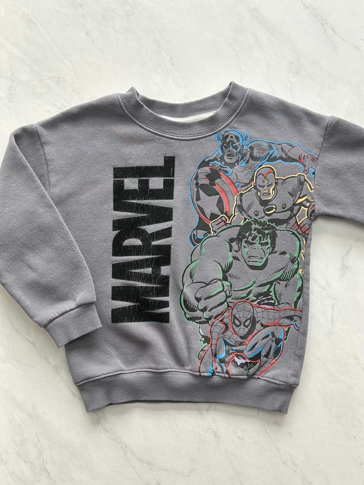 Crewneck - Marvel - 4 ans (écriture craqué)