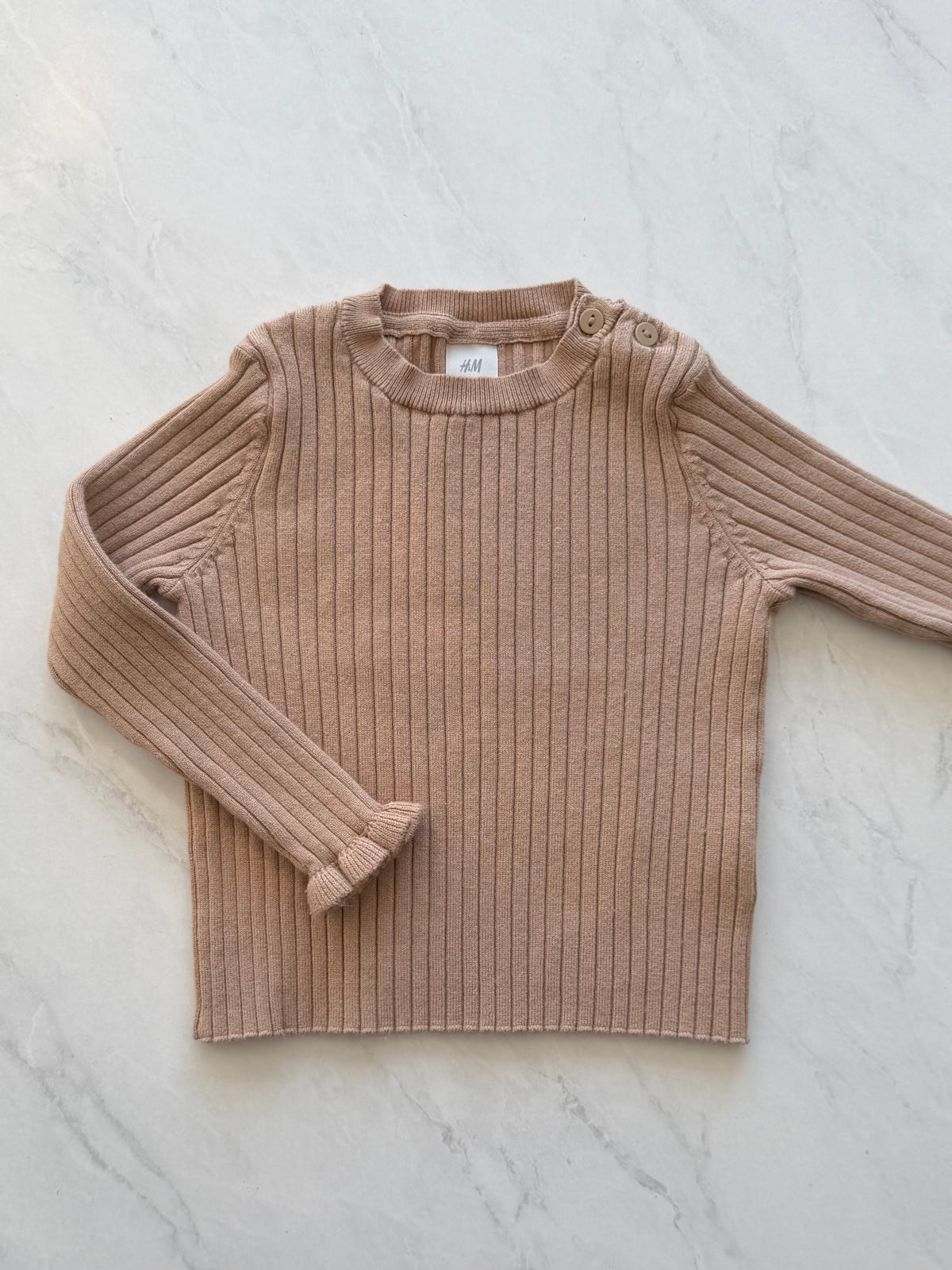 Chandail en mailles côtelé - H&M - 12-18 mois