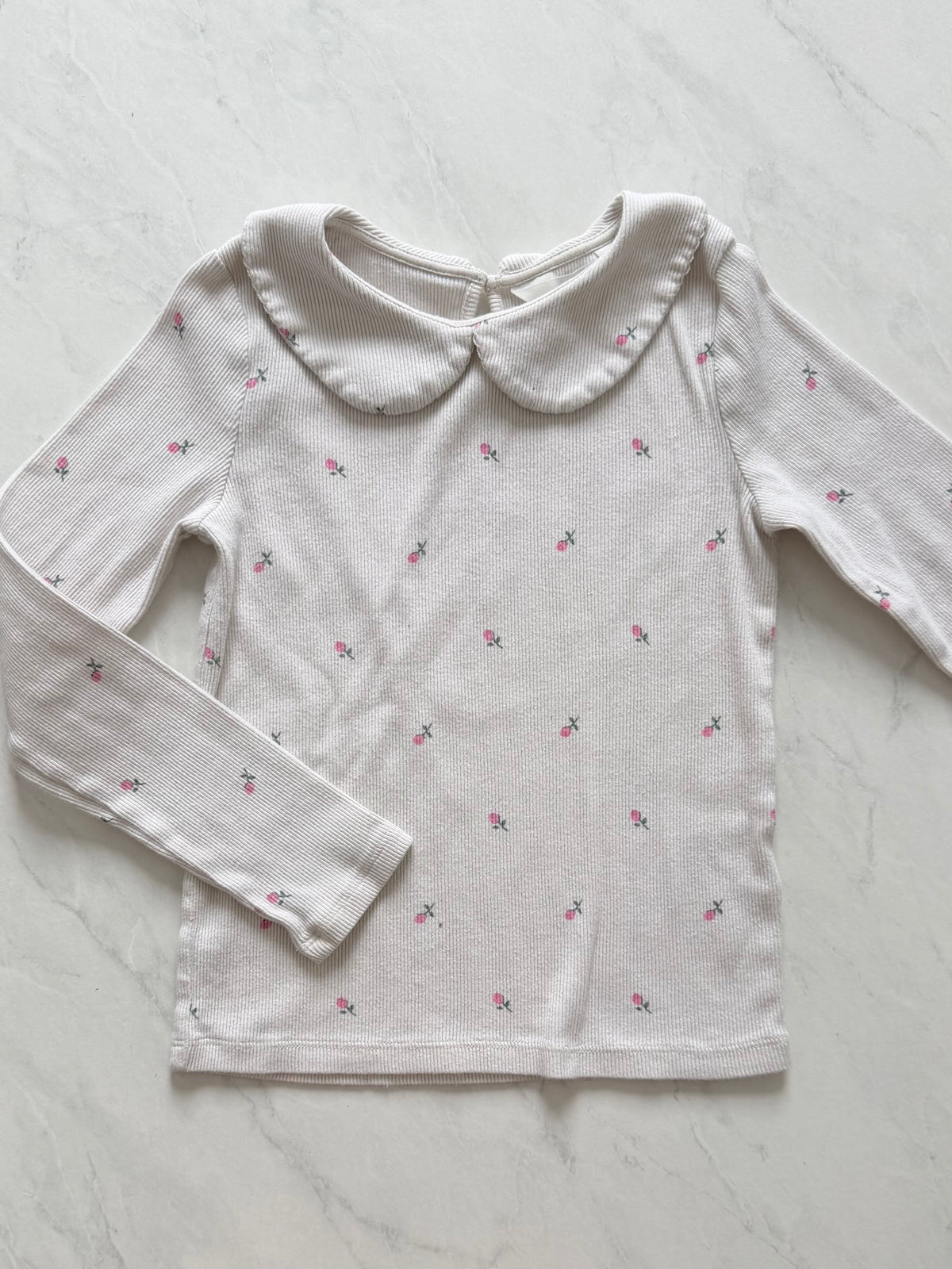 *Imparfait* Chandail à manches longues côtelé - H&M - 6-8 ans
