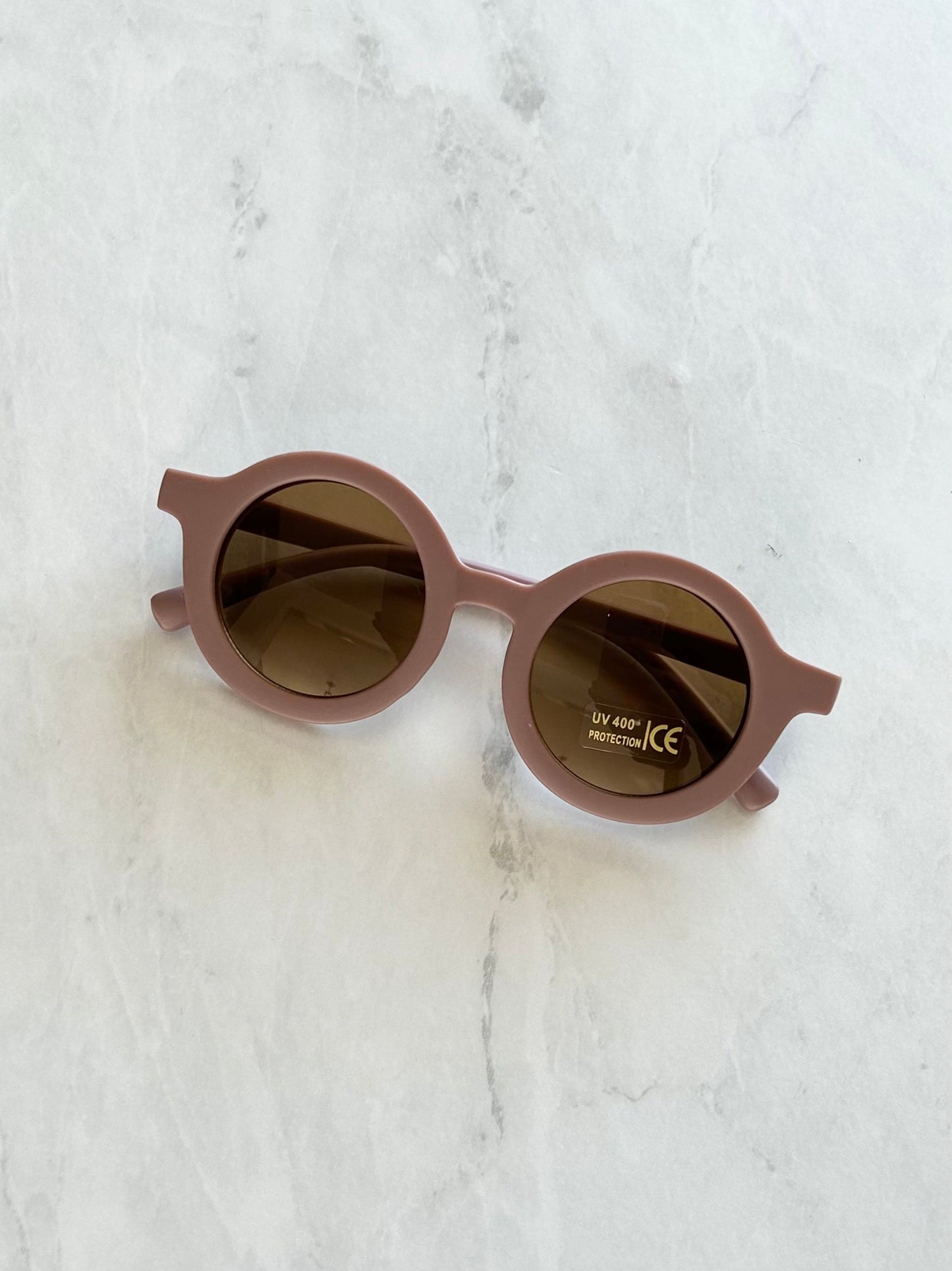 Round sunglasses - Old pink