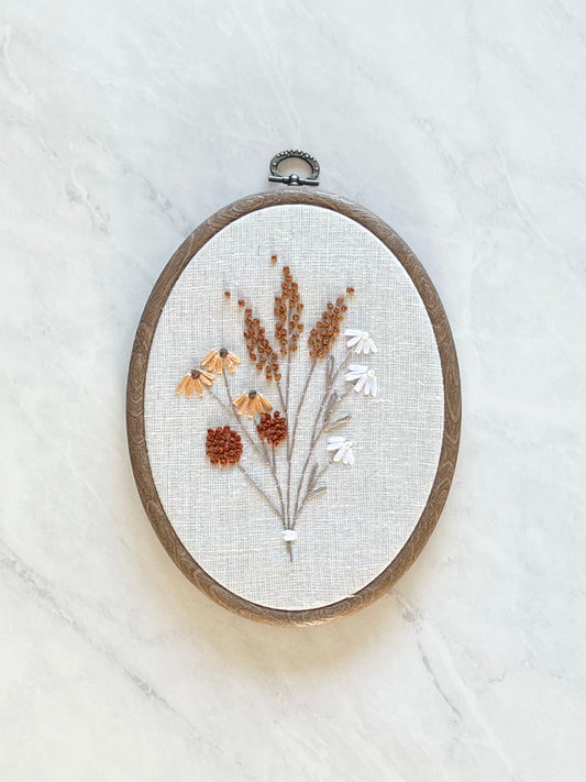 Embroidery By Caroline - 7″ oval embroidery